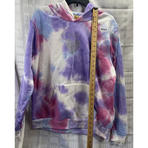 Cult Favorite Women's Good Vibes Tie Dye Multicolor Pull-Over Hoodie Size M - Picture 6 of 15